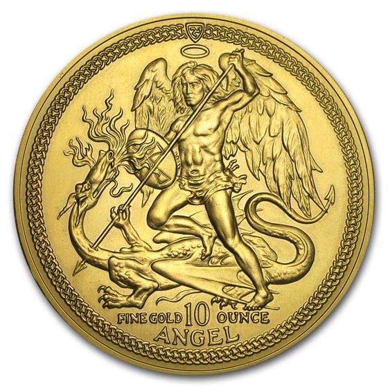 1987 Isle of Man 10 oz Gold Angel BU 1987 Isle of Man 10 oz Gold Angel BU